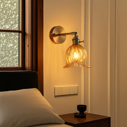 Glassora | Sleek Minimalist Flower Wall Lamp