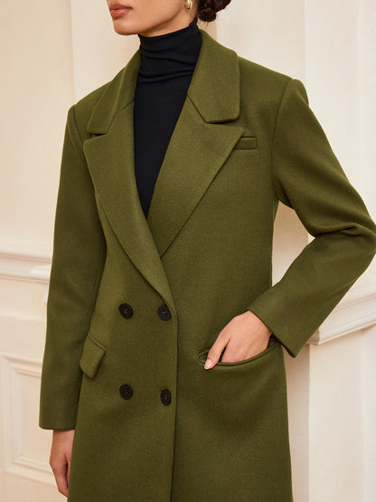 Guinevere | Long Double-Breasted Belted Coat