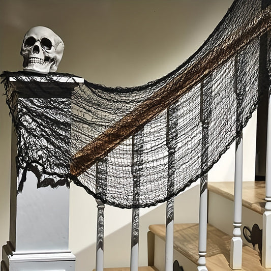 Spooky Halloween Hanging Decoration – Black Polyester Fabric Style