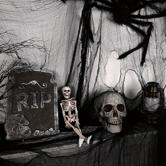 Spooky Halloween Hanging Decoration – Black Polyester Fabric Style