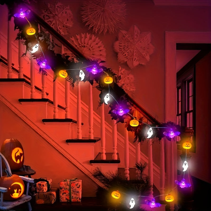 Halloween Pumpkin String Lights – Battery Operated Festive Glow