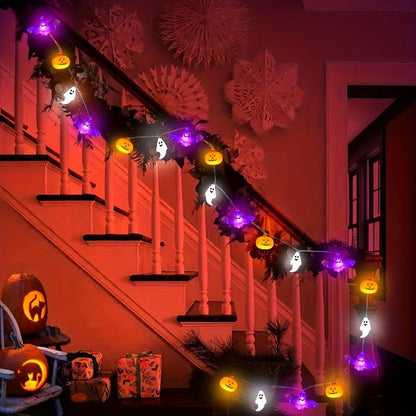 Halloween Pumpkin String Lights – Battery Operated Festive Glow