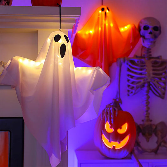 Halloween Ghost Lights Hanging Decoration – Fabric Spooky Style