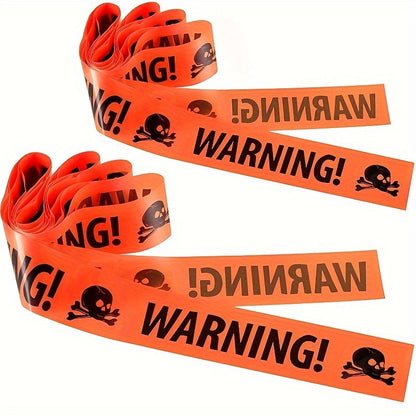 Plastic Skull Warning Tape – Halloween Party Wall and Door Decor