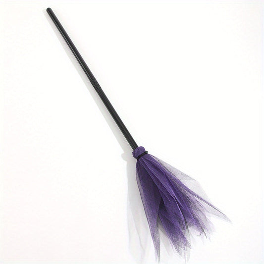 Halloween Party Witch Broom – Plastic Spooky Costume Accessory