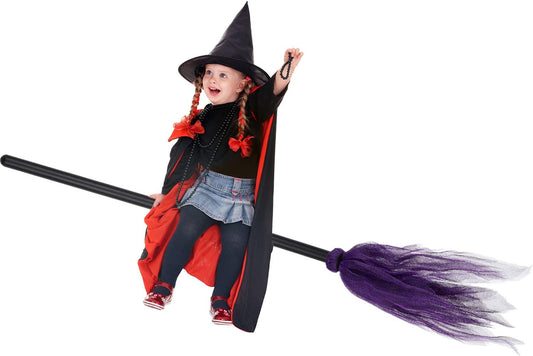 Halloween Party Witch Broom – Plastic Spooky Costume Accessory