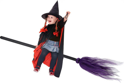 Halloween Party Witch Broom – Plastic Spooky Costume Accessory