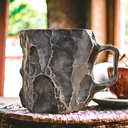 Handcrafted Mineral Crystal Mug – Insulated, Microwave Safe, 350-450 ml Capacity