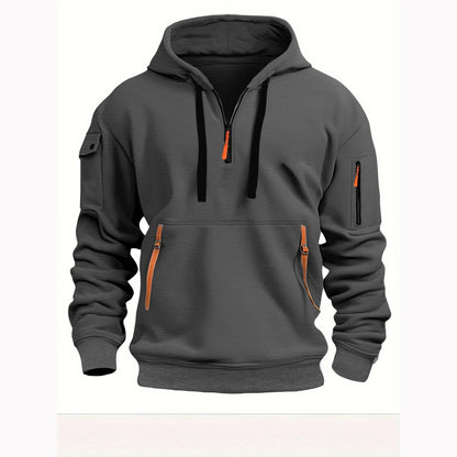Manuel | Stylish Everyday Men’s Hoodie with Half-Zip Design