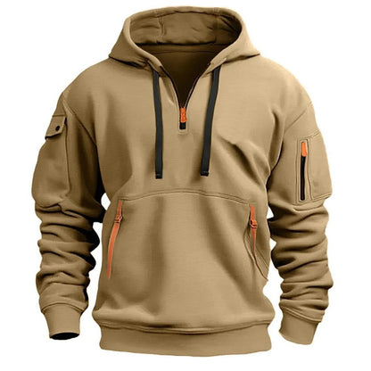 Manuel | Stylish Everyday Men’s Hoodie with Half-Zip Design