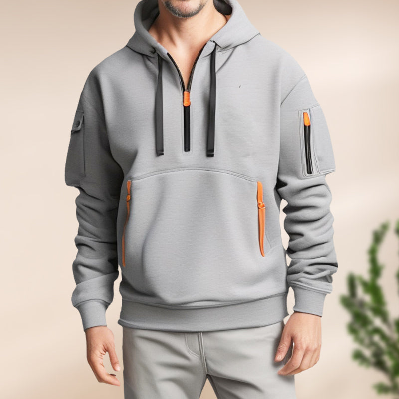 Manuel | Stylish Everyday Men’s Hoodie with Half-Zip Design