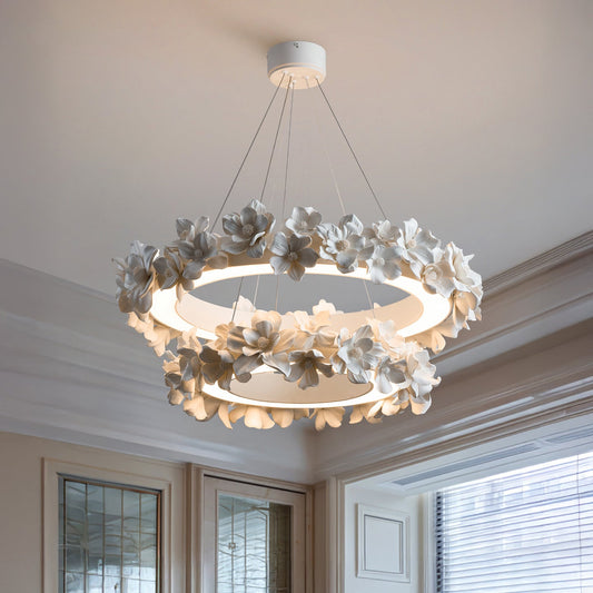 Illunor | Luxurious Chandelier with Modern Touch of Ceramic Flowers