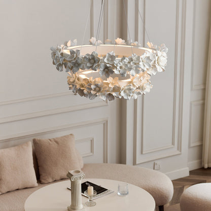Illunor | Luxurious Chandelier with Modern Touch of Ceramic Flowers