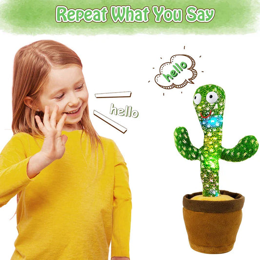 Interactive Talking Cactus Plush Toy for Kids – Dancing Soft Plush Toy for Home Decor and Gifts