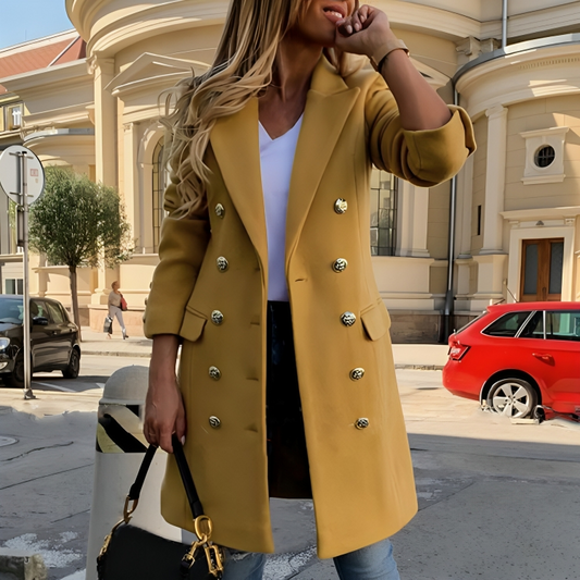 Corinna | Chic Women's Winter Coat – Long Double-Breasted Design with Grace