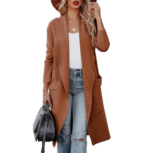 Kylie | Elegant Knitted Winter Suede Coat for Women
