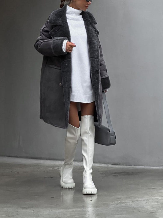 Clarissa | Elegant Women's Coat – Plus Size Winter Warmth with Soft Lapel