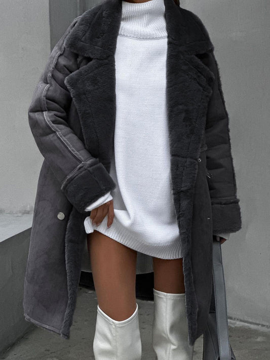 Clarissa | Elegant Women's Coat – Plus Size Winter Warmth with Soft Lapel