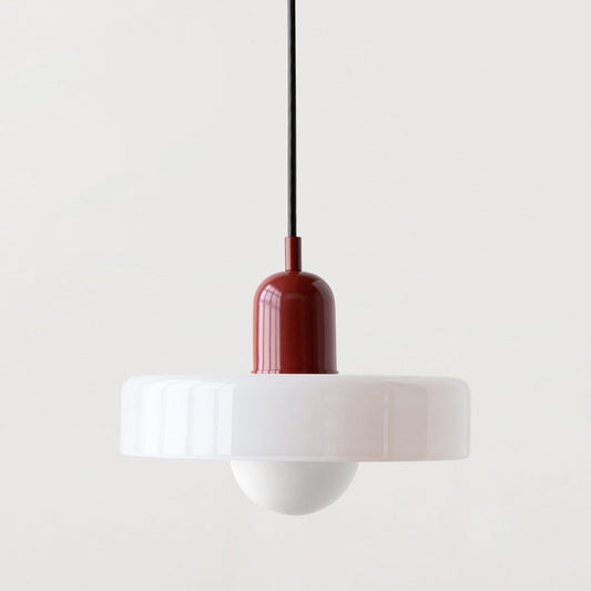 Linea | Bauhaus Colored Glass Pendant Lamp for Minimalist Interior