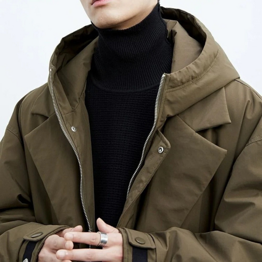 Harold | Men's Warm Waterproof Trench - Elegant Quilted Puffer Design