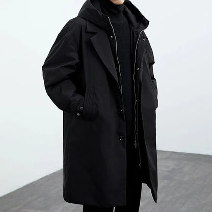 Harold | Men's Warm Waterproof Trench - Elegant Quilted Puffer Design