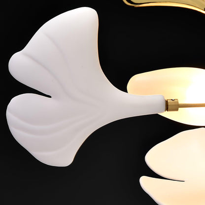 Lixora | Ginkgo Leaf Chandelier with Contemporary Glass Design