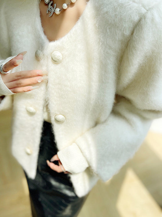 Louise | Button-Front Short Wool Coat