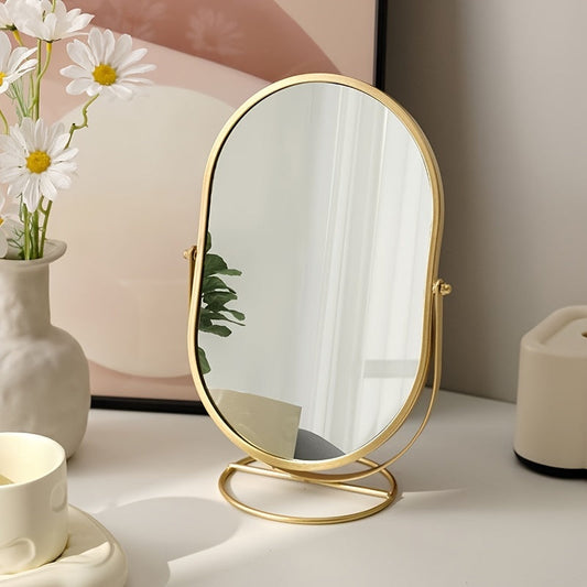 GlowSpin Mirror – A portable, rotating makeup mirror for perfect application on the go.