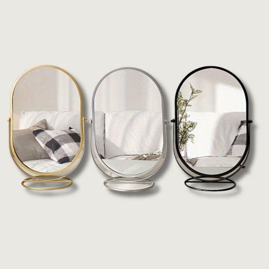 GlowSpin Mirror – A portable, rotating makeup mirror for perfect application on the go.