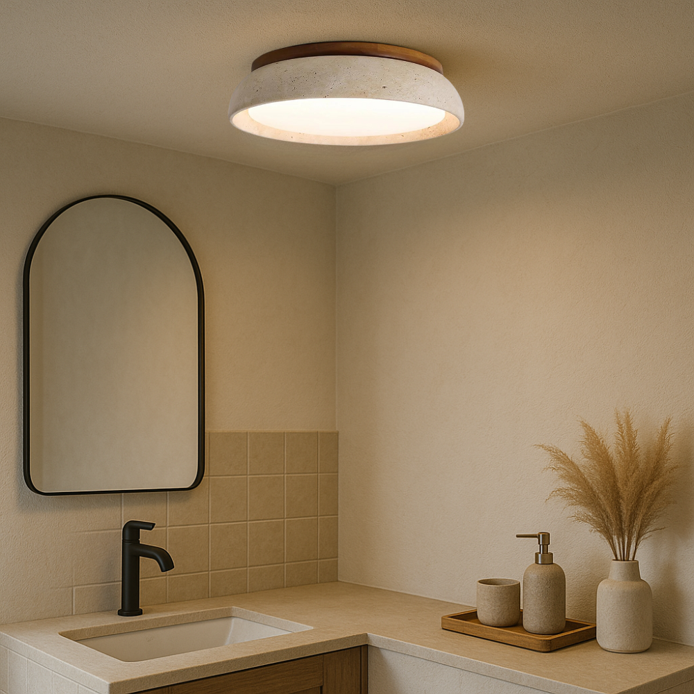 Lumeon | Travertine-Style Ceiling Lamp for a Classic Look