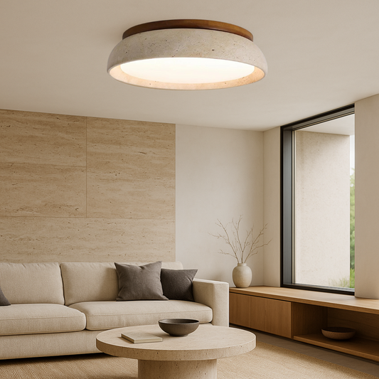 Lumeon | Travertine-Style Ceiling Lamp for a Classic Look