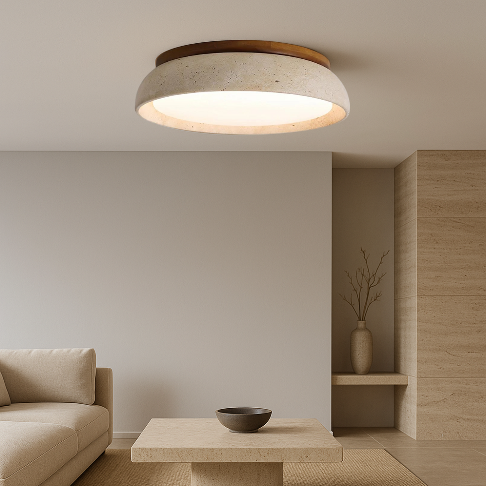 Lumeon | Travertine-Style Ceiling Lamp for a Classic Look