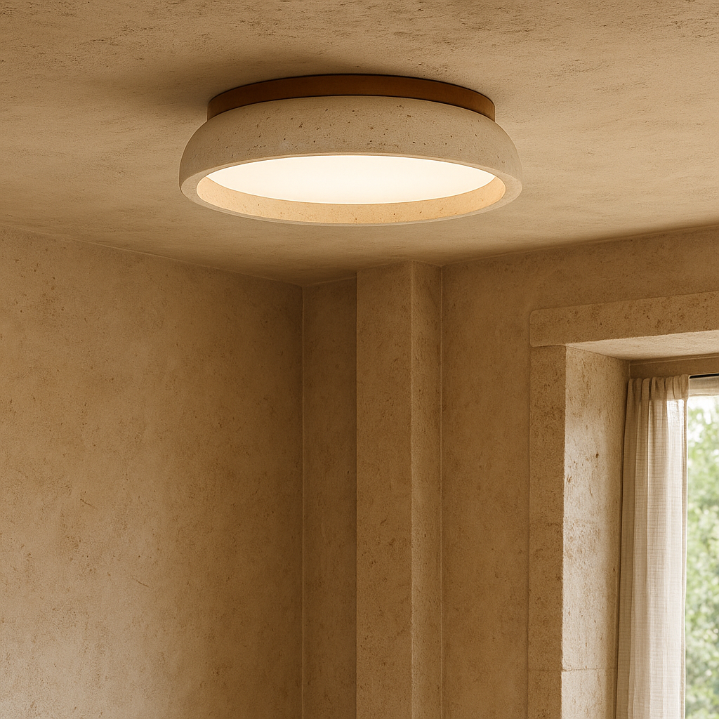 Lumeon | Travertine-Style Ceiling Lamp for a Classic Look