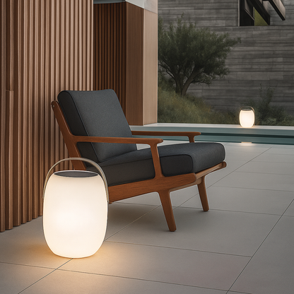 Lumetrae | Sleek Portable Solar Lamp for Contemporary Patio Design