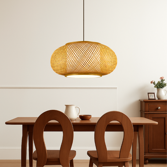 Lumetriq | Vintage Bamboo Pendant Lamp for Warm Natural Lighting