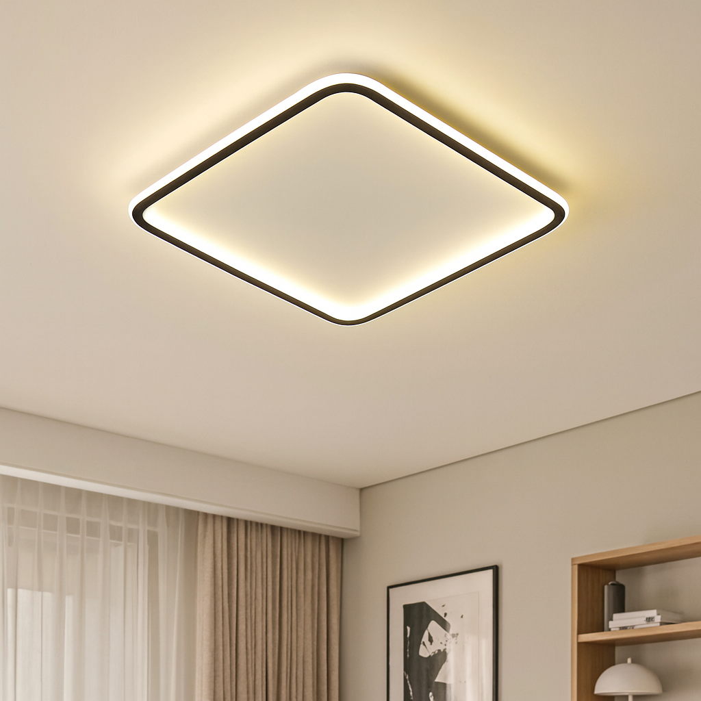 Lumevia | Scandinavian Square Ceiling Lamp with Modern Touch