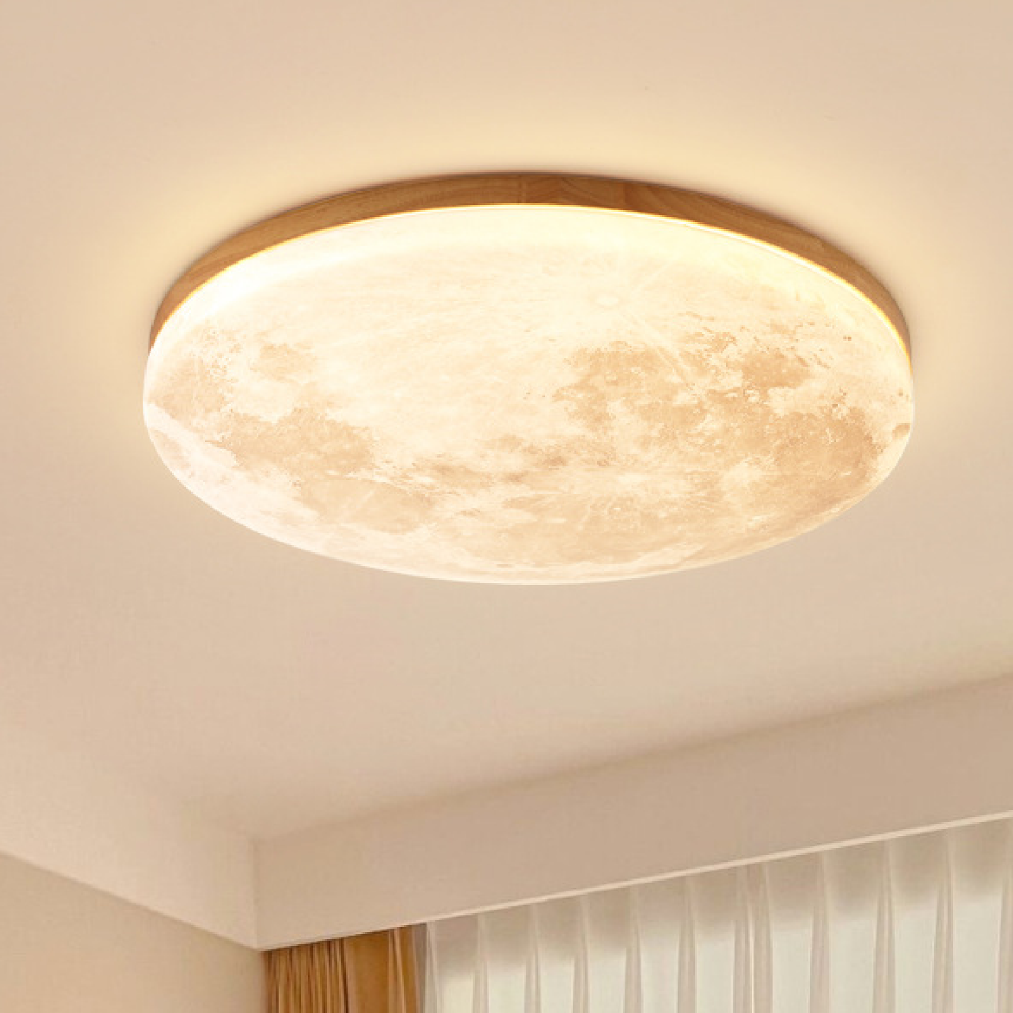 LumiGlow | Luminous Moon Ceiling Lamp for a Glowing Ambience