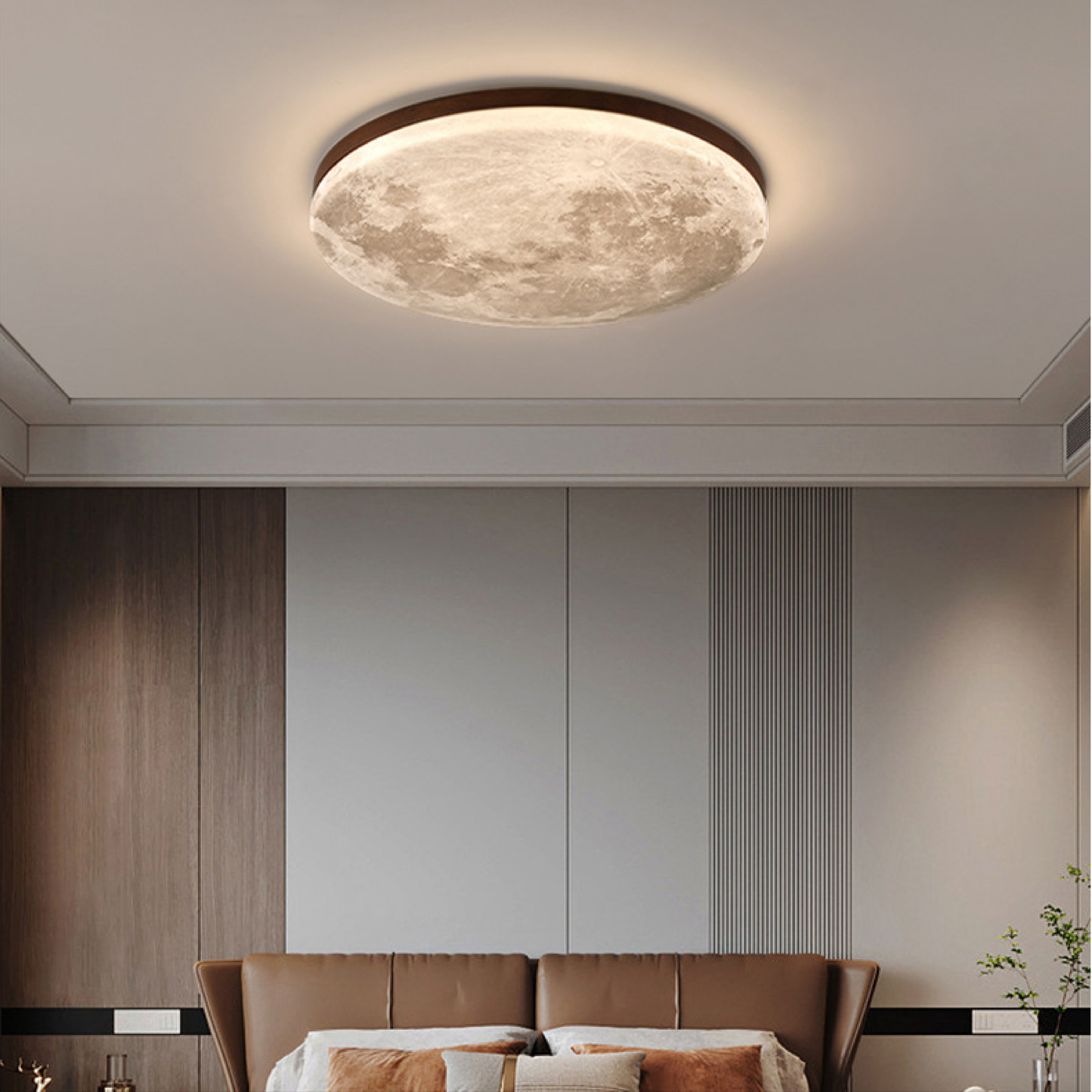 LumiGlow | Luminous Moon Ceiling Lamp for a Glowing Ambience