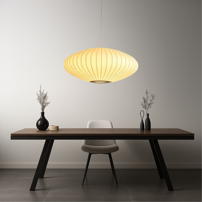 Luminth | Italian-Style Silk Pendant Lamp for Elegant Interiors