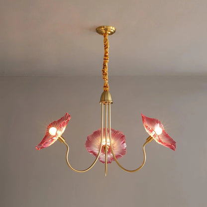 Lunaro | Elegant Lotus Leaf Chandelier for Home Interiors
