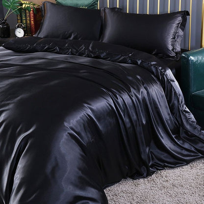 EverGlow Bed Set – LuxeGlow's Satin Bed Set with a unique Cotton Feel, designed for an elegant look and a comfortable, soft texture.