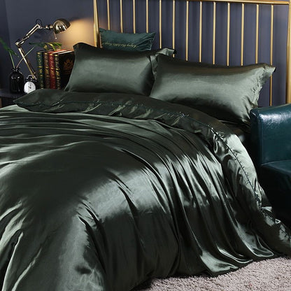 EverGlow Bed Set – LuxeGlow's Satin Bed Set with a unique Cotton Feel, designed for an elegant look and a comfortable, soft texture.