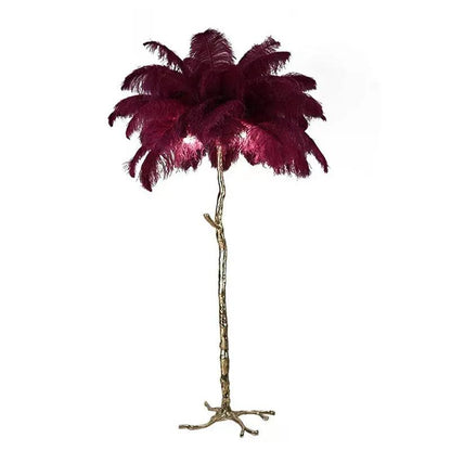 AuroraFluff | Stylish Nordic Floor Lamp with Luxurious Feather Design