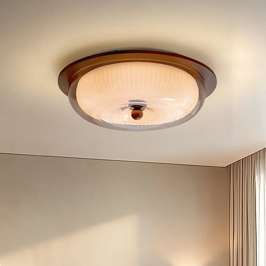 Luxina | Minimalist Ceiling Lamp Made with Glass and Wood for Modern Interiors