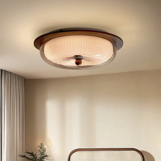 Luxina | Minimalist Ceiling Lamp Made with Glass and Wood for Modern Interiors