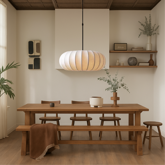 Luxona | Elegant Silk Pendant Light for Modern Living Spaces