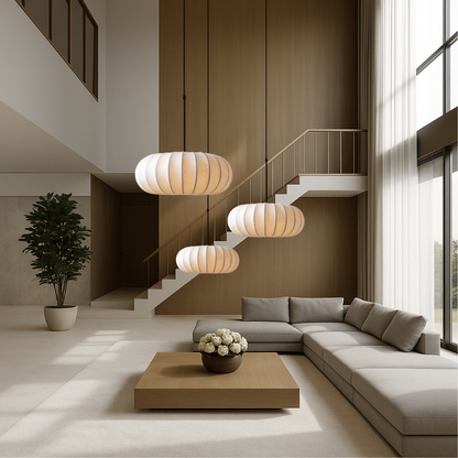 Luxona | Elegant Silk Pendant Light for Modern Living Spaces
