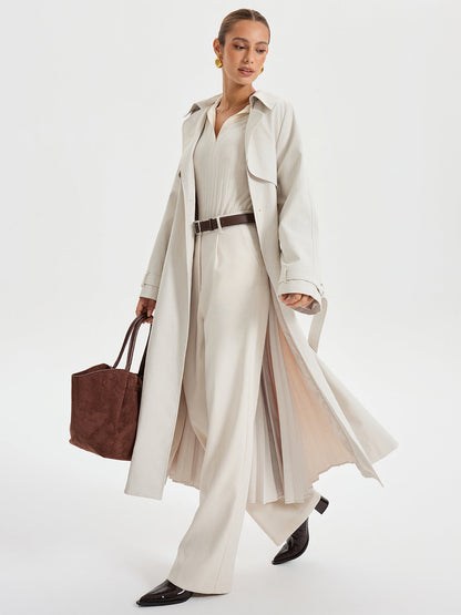 Lyanna | Belted Double-Breasted Classic Trench Coat