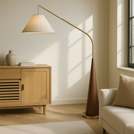 Lytor | Vintage Wooden Arc Design Floor Lamp