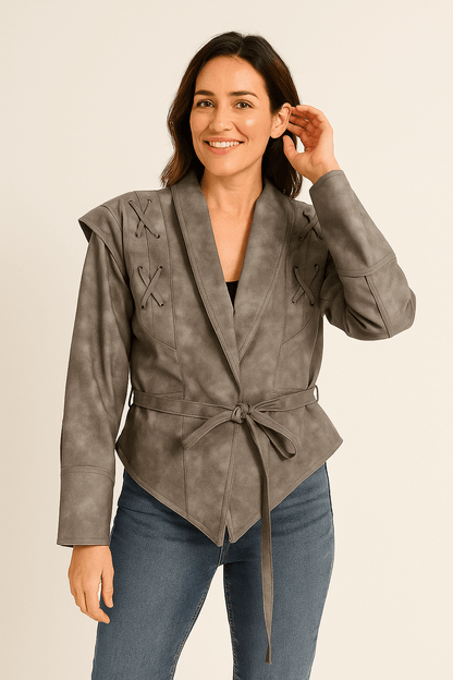 Madonna | Stylish Women's Coat with Tie Belt for Winter Fashion